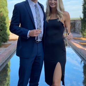 Black revolve midi dress